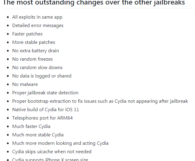 jailbreak ios supported devices
