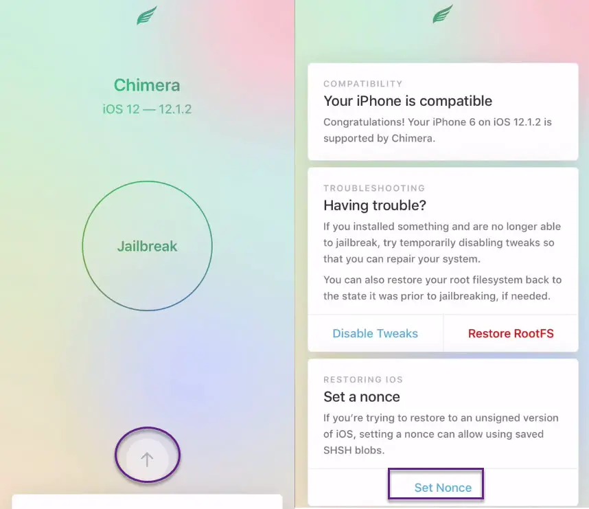 iOS 12.5.5 Chimera jailbreak for A12 devices
