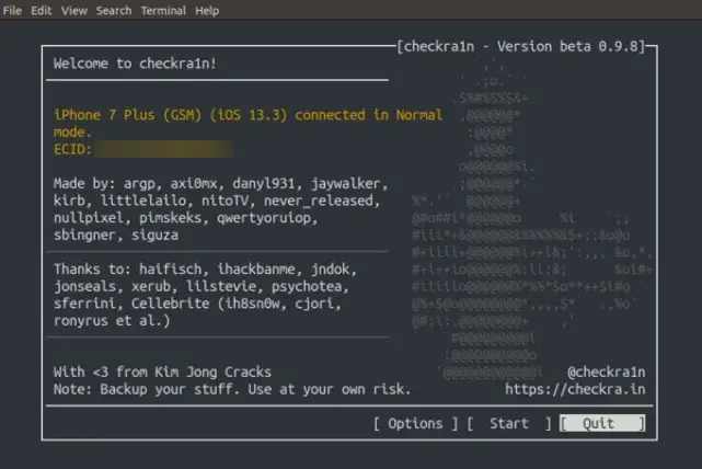 how to checkra1n linux ubuntu jailbreak iOS 14.8
