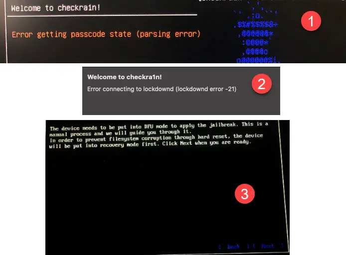 facing checkra1n A11 BRP errors
