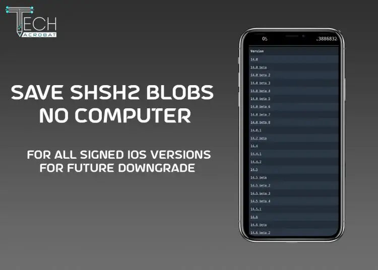 save shsh2 blobs without pc computer