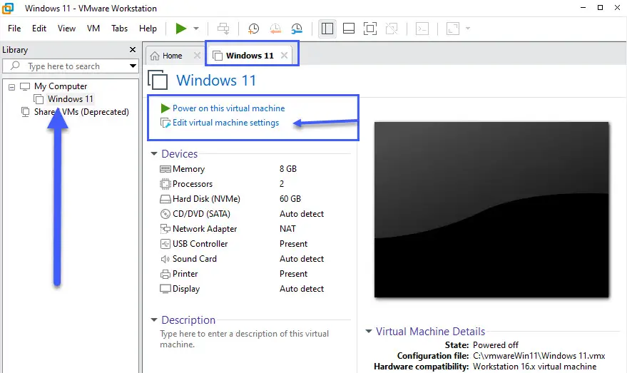 how to install windows 11 on vmware workstation