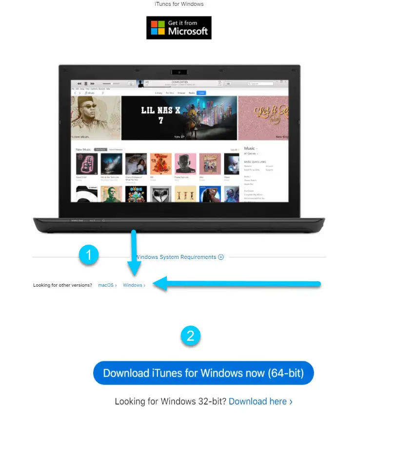 apple website itunes download