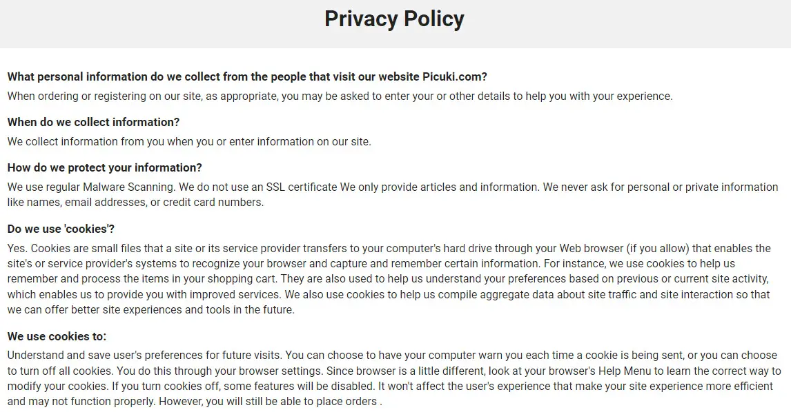 picuki com privacy policy