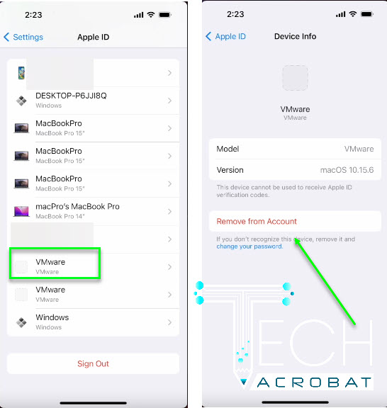 remove apple id from associated devices