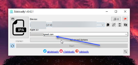 apple id for sideloadly windows