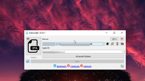 connect iphone ipad with sideloadly windows