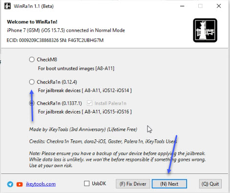 checkra1n winra1n windows no usb