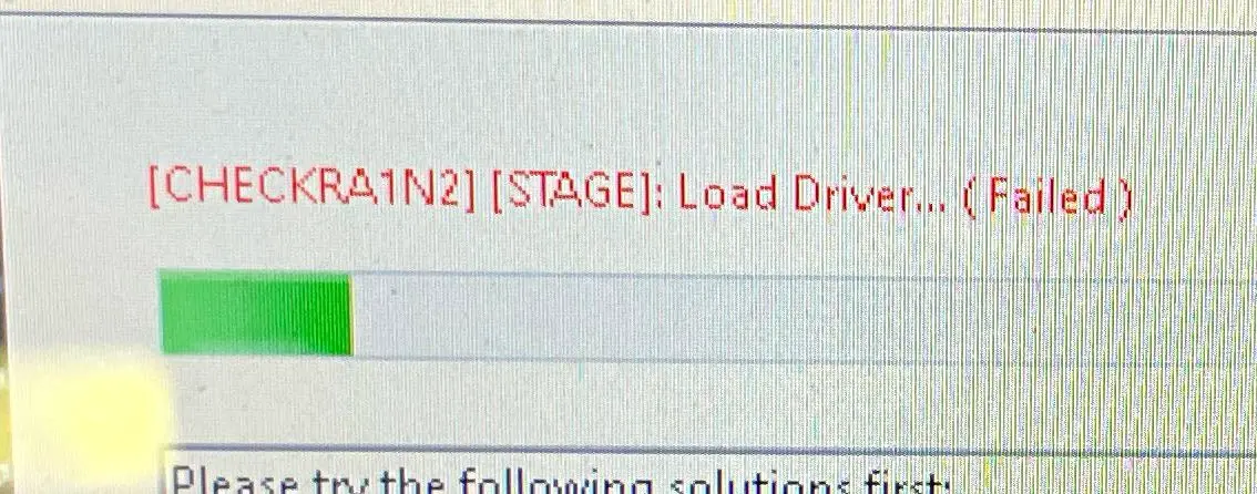 winra1n windows load driver failed error
